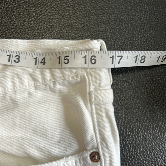AGOLDE Riley Jean Crop White Button Fly High Rise Straight Jean Sz 32 - Picture 10 of 16